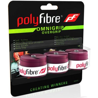 Polyfibre Omnigrip Overgrip 3ks burgundy