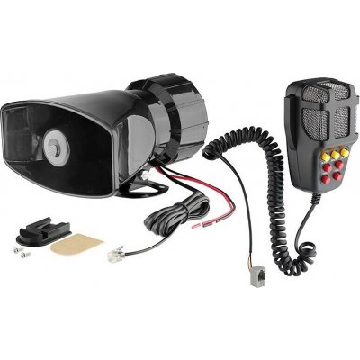 Elektronická siréna s megafonem, 7 tónů, Carmotion – Hledejceny.cz