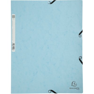 Exacompta Pastel A4 spisové desky s gumičkou maxi prešpán modré – Zboží Mobilmania