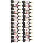 vidaXL Nástěnný stojan na víno na 12 lahví černý železný – Zboží Dáma