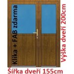 Soft Dvoukřídlé vchodové 1/2 sklo bílá 155 x 200 cm – Hledejceny.cz