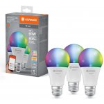 LEDVANCE 3PAK LED žárovka LED E27 A60 9W 806lm RGBW SMART+ WiFi Stmívatelná Classic – Hledejceny.cz