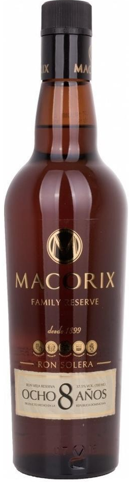 Rum Macorix 8y 37,5% 0,7 l (holá láhev)