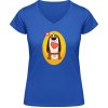 Dámské tričko s potiskem Soft-Style V Tričko Gildan I love psí ilustrace Royal Blue