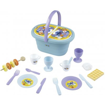 SMOBY Koš piknikový Stitch set s dětským nádobím a potravinami plast sb312510 – Zboží Dáma