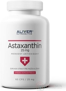 Aliver Asthaxanthin 25mg 60 kapslí