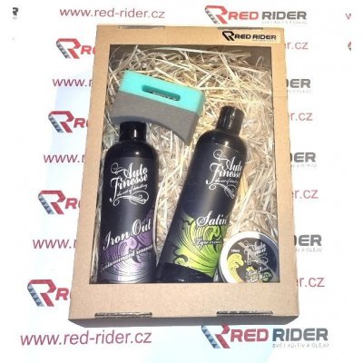 Red-rider Dárkový set Auto Finesse Iron Out Contamination Remover 500 ml + Auto Finesse Satin Tyre Creme Dressing 500 ml + Auto Finesse Tyre & Trim Applicator + Auto Finesse Mint Rims Wheel Wax 100 ml – Hledejceny.cz
