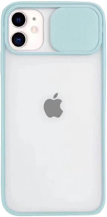 Pouzdro SES Silikonové ochranné s posuvným krytem na fotoaparát Apple iPhone 11 - světle modré