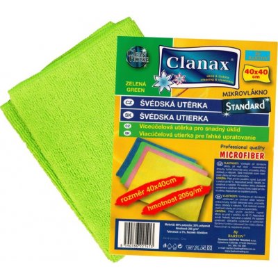 Clanax Standard švédská utěrka zelená 40 x 40 cm 205 g/m2 1 ks – Zbozi.Blesk.cz