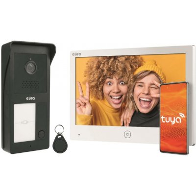 Dvoudrátový videovrátný systém EURA VDP-49A3-2TY bílý Tuya – Hledejceny.cz