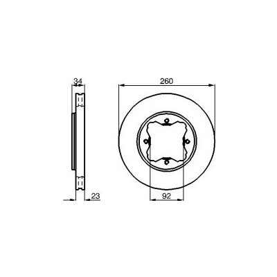 BOSCH brzdový kotouč 0 986 478 568