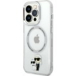 Karl Lagerfeld IML Karl and Choupette MagSafe Zadní pro iPhone 14 Pro Max Transparent – Zboží Mobilmania