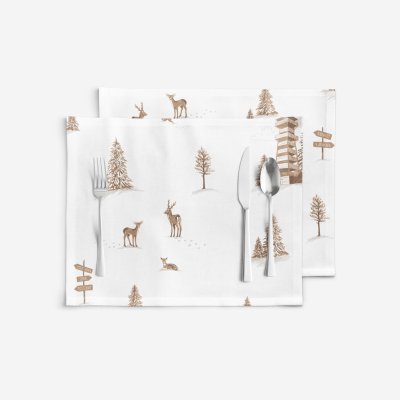 Goldea vánoční prostírání z pevné bavlny beskydy 2ks 30x40cm – Zbozi.Blesk.cz