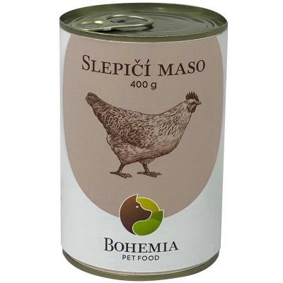 B BOHEMIA Konzerva pro psy Slepičí maso ve vlastní šťávě 400 g