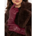 Vínové dámské rukavice s knoflíky černá L Wool Fashion Italia – Hledejceny.cz