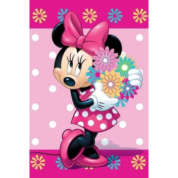 JERRY FABRICS Fleece deka Minnie flowers