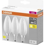 Osram 3PAK LED žárovka LED E14 B35 5,5W = 60W 806lm 2700K Teplá bílá 300° Filament – Hledejceny.cz