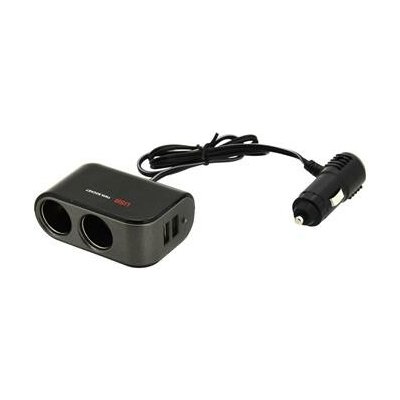 Rozdvojka Compass 07422 12/24V + 2x USB 2100mA do autozapalovače – Zboží Živě