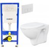 Geberit Duofix tlačítko DELTA50 bílé WC ARES + SEDÁTKO 458.103.00.1 50BI AR1