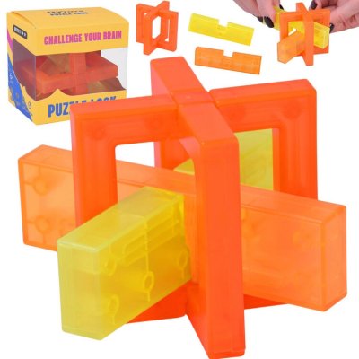 JOKOMISIADA Hlavolam Puzzle Lock oranžový – Zboží Dáma