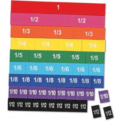 Montessori Barevné zlomky - magnetické pěnové dlaždičky – Sleviste.cz