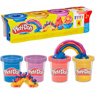HASBRO PLAY-DOH 4 kelímky metalické barvy 340g – Sleviste.cz