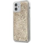 Pouzdro Guess 4G Liquid Glitter iPhone 12 mini zlaté – Zboží Mobilmania