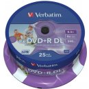 Verbatim DVD+R 8,5GB 8x, Double Layer, AZO, printable, cakebox, 25ks (43667)