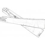 Kreibich Dámské rukavice podšívka hedvábí ultra dlouhé bílá – Zboží Dáma