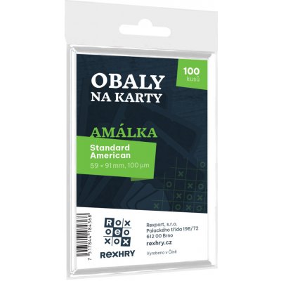 REXhry Obaly na karty REX Standard American Amálka 59 x 91 mm 100ks – Hledejceny.cz