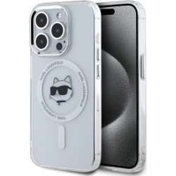 Karl Lagerfeld IML Choupette Head Metal Frame MagSafe pro iPhone 15 Pro Max čirý