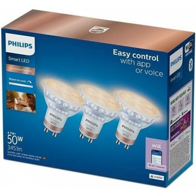 Philips Chytrá žárovka Smart LED 4,7 W, GU10, Tunable White, 3 ks – Hledejceny.cz