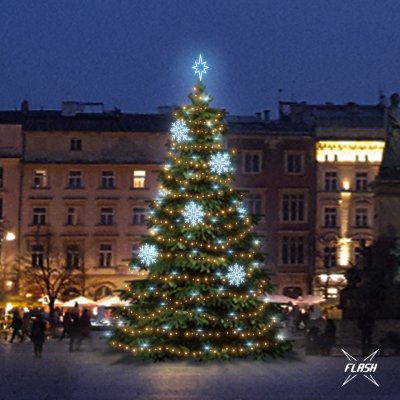 DECOLED LED světelná sada na vánoční stromy vysoké 9-11 m teplá bílá s Flash ledové dekory EFD08 – Hledejceny.cz