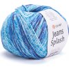 Příze YarnArt Jeans Splash 944 - modrá, bílá, hnědá