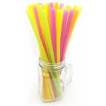 GoDan Plastová brčka slámky 7 × 280 mm neon 250 ks – Sleviste.cz