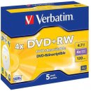 Verbatim DVD+RW 4,7GB 4x, SERL, jewel, 5ks (BR027502)