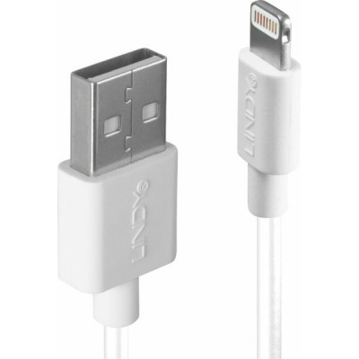 LINDY USB kabel USB 2.0 USB-A zástrčka, Apple Lightning konektor 1.00 m bílá 31326 – Zboží Živě