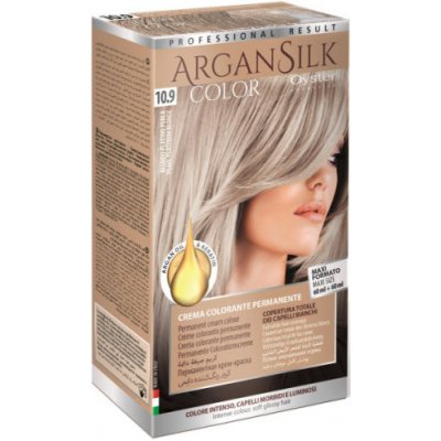 Oyster Cosmetics Permanentní barva na vlasy ARGAN SILK COLOR 10.9, perleťově platinová blond – Sleviste.cz