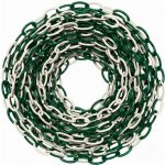 Flomat plastový vymezovací řetěz 25 m x 0,6 cm zeleno-bílý – Hledejceny.cz