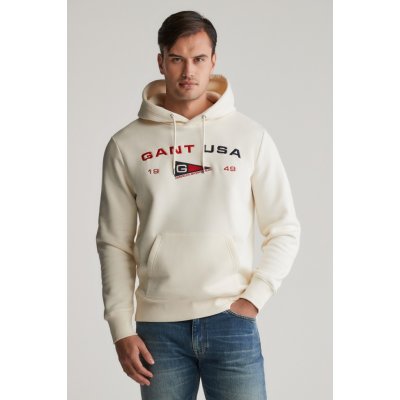 GANT graphic SWEAT HOODIE CREAM – Zboží Mobilmania