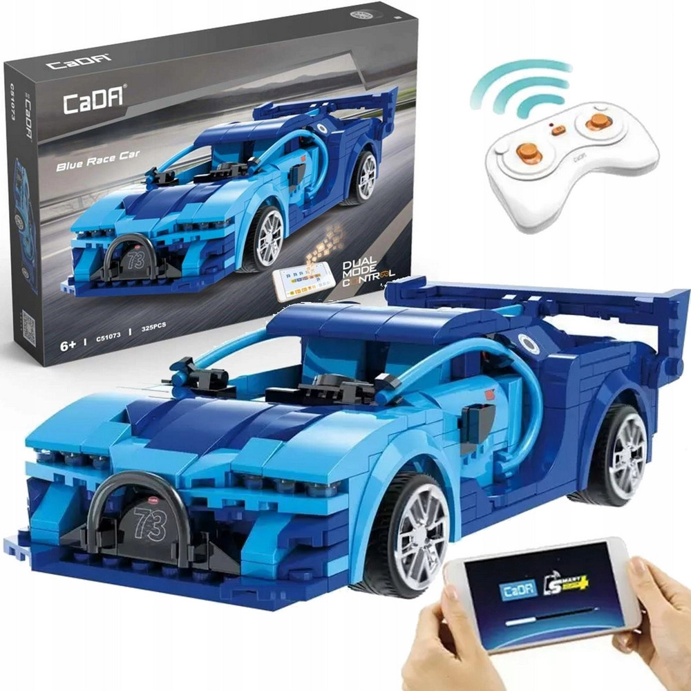LEAN Toys Závodní auto modré R/C 325 ks