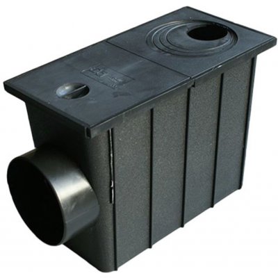 ACO Lapač geiger vstup DN 50-110 boční výstup DN 110 černý – Sleviste.cz