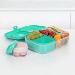 Sistema krabička na svačinu Ribbon To Go s vložkou a kelímkem minty teal – Zboží Dáma
