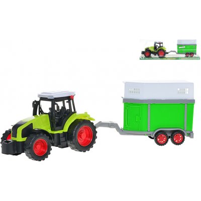 Mikro trading Traktor s přepravníkem pro koně 36 cm na setrvačník – Zboží Dáma