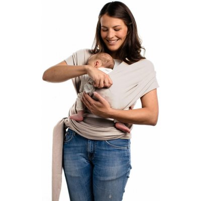Boba Wrap Elastický šátek na nošení novorozenců (do 15 kg) bio béžový – Sleviste.cz