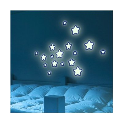 Crearreda Samolepicí dekorace FM M Glow Star 54506 Svítící hvězdy 1 arch 31x31 cm – Zboží Dáma