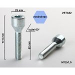 Kolový šroub M12x1,5x52 kužel s vnitřním mnohohranem, VSTA52 ; průměr hlavy 23mm, výška 77,5