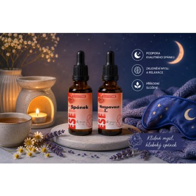 Nespavost + Spánek kapky Bachovy esence alkalické 2 x 30 ml – Hledejceny.cz
