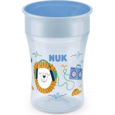 Nuk dětský hrníček Magic 360° s víčkem light blue polypropylen 230 ml – Zbozi.Blesk.cz