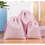 B-TOP semišový stahovací pytlík na šperky 10 x 12 cm světle růžový – Zboží Dáma